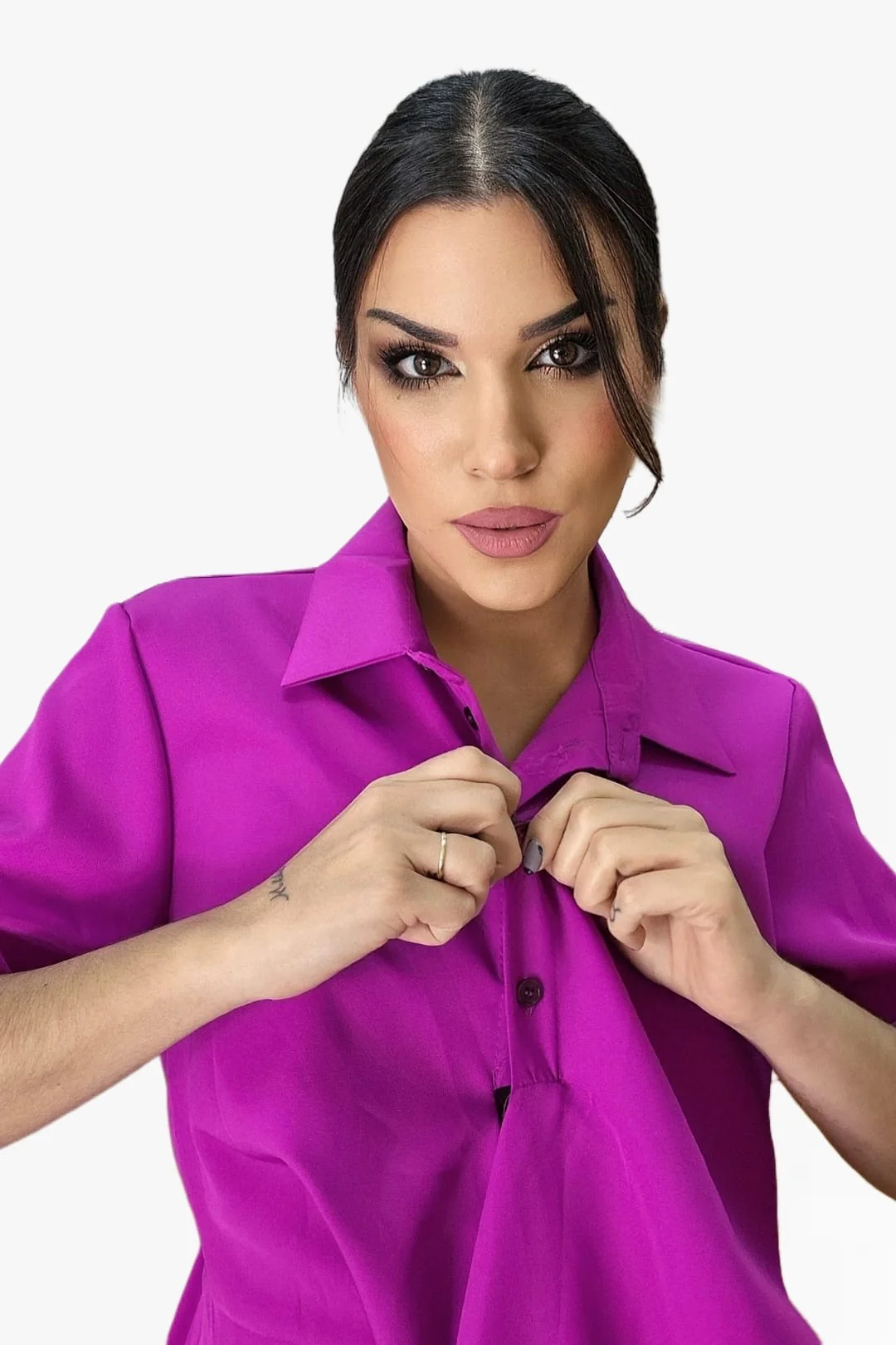 Vestido Escote Cruzado Malva - Imagen 3