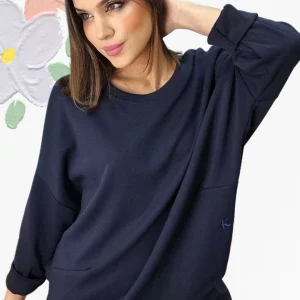 Sudadera Manga Ranglan Azul Marino