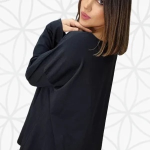 Camiseta Manga Evase Negra