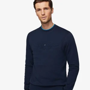 Sweater Azul Oscuro Logo H.L.