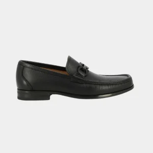 Zapato Mocasines Clásico Negro en Cuero S.F.