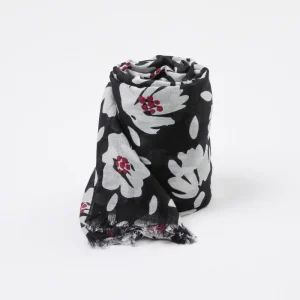 Pañuelo Estampado Aralia Negro Humana