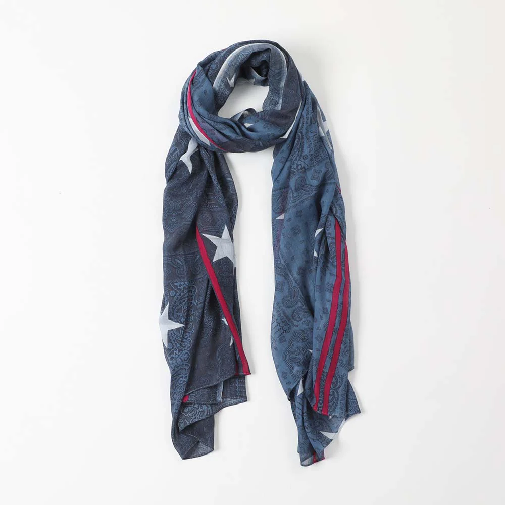 Pañuelo Estampado Azul Usa Humana
