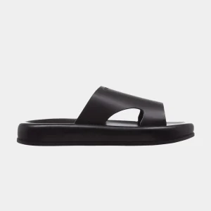 Sandalias Negras Cuero Dolce S.F.
