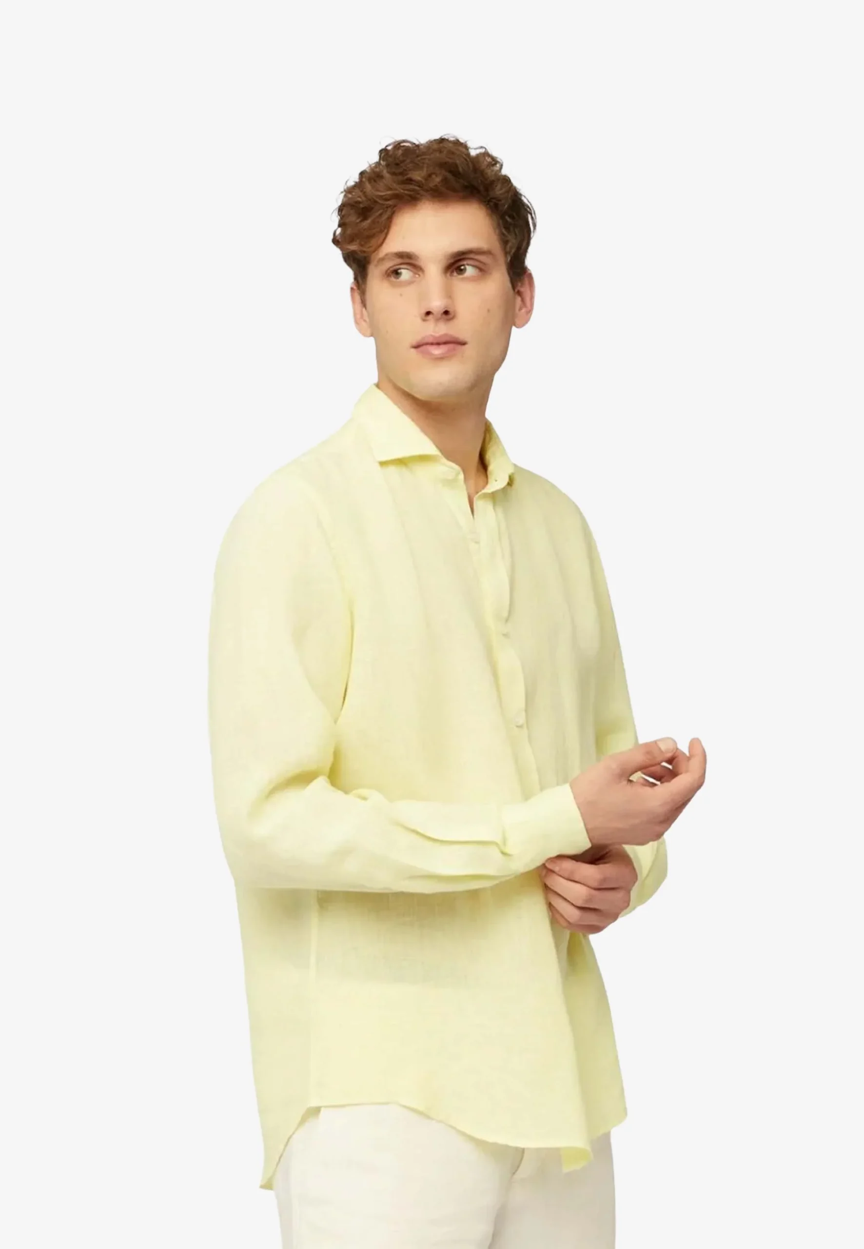 Camisa Amarilla De Lino H&B