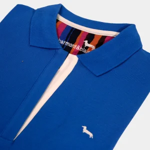 Camiseta Dama Polo Block Azul H&B