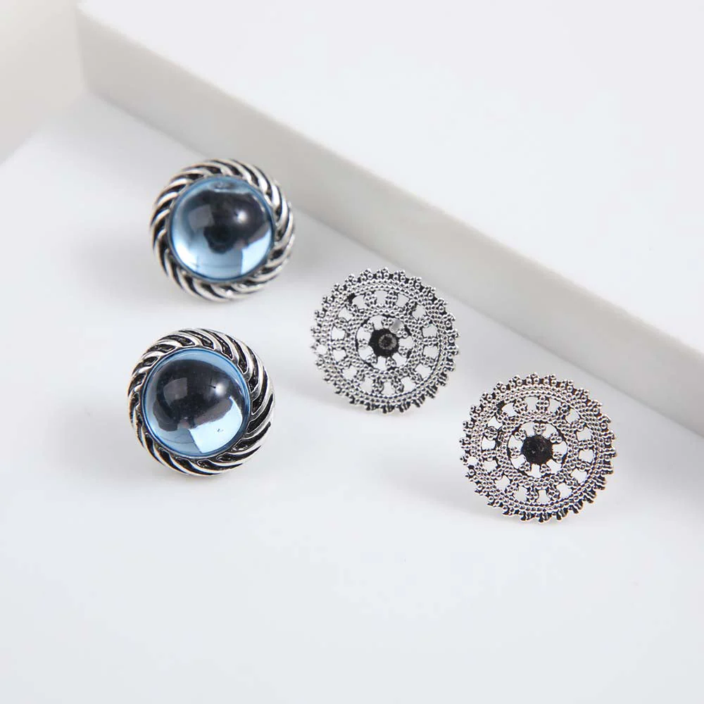 Set Aros Snow Plateados Tatienne