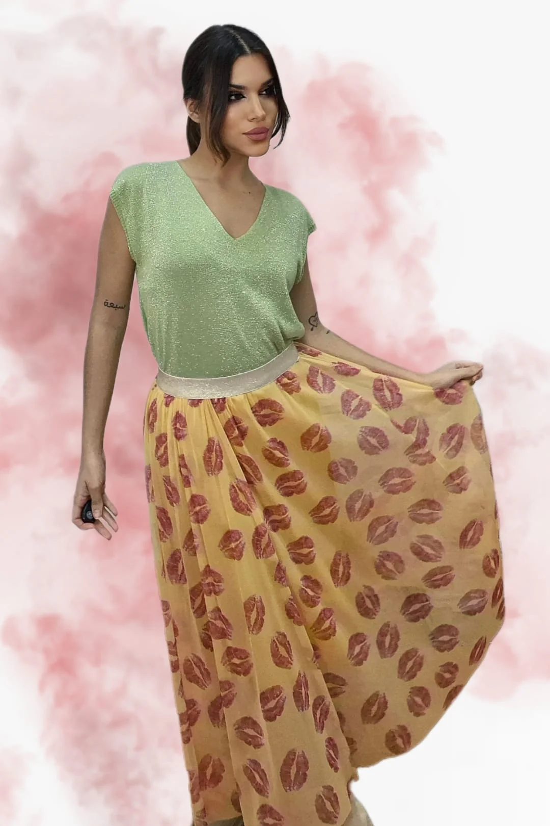 Falda Tul Kisses Amarilla