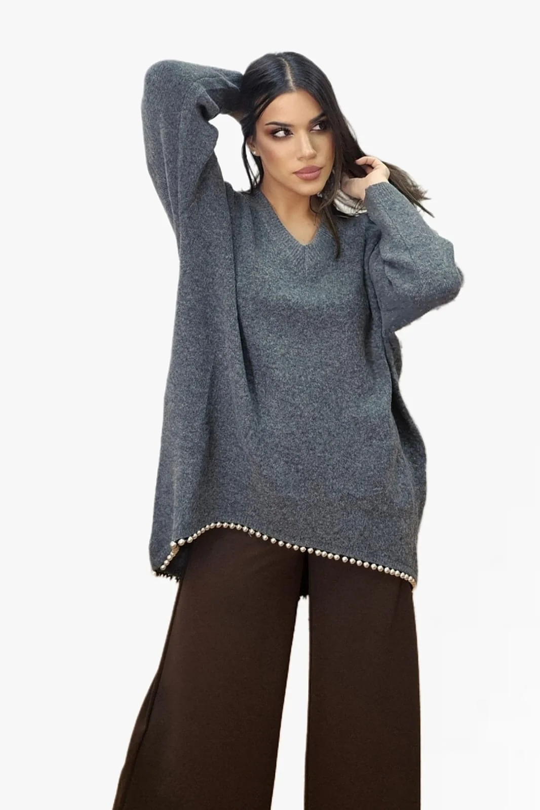 Jersey Perlas Bajo Gris - Imagen 4