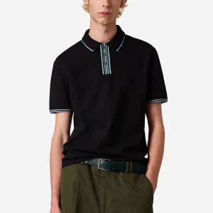 Camiseta Polo Hombre Negra P.S.