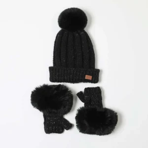 Pack Gorro + Guante Negro Laze Humana
