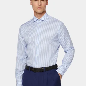 Camisa Vestir Rayas Clásicas Azul B.