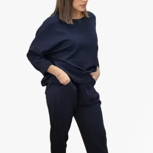 Pantalon Algodon Jogger Azul Marino