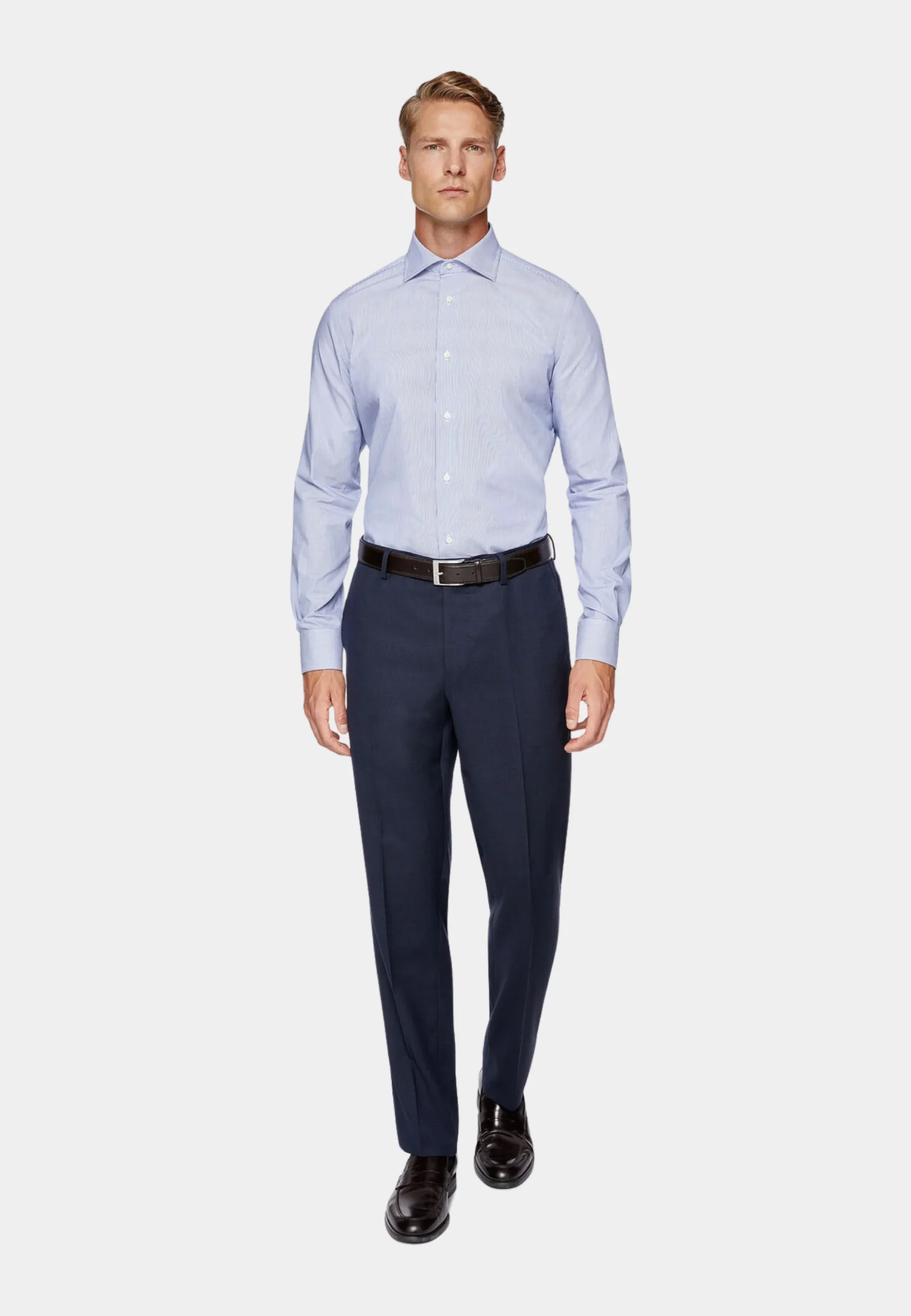 Camisa Vestir Rayas Clásicas Azul B. - Imagen 3