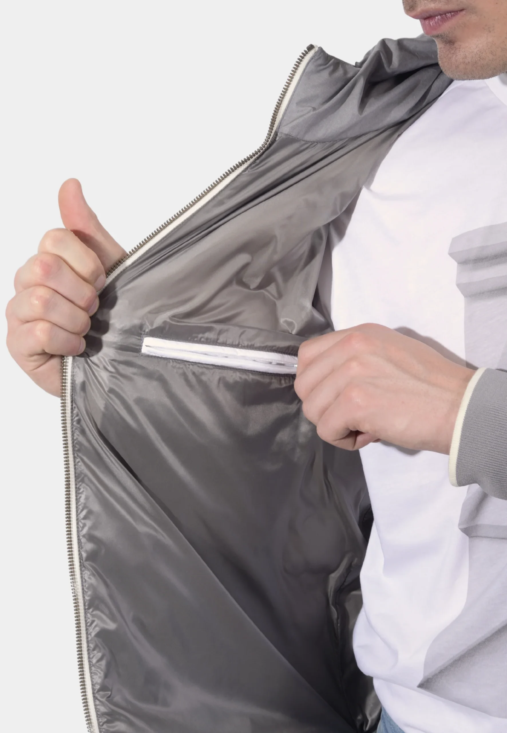 Chaqueta Bomber Gris H. - Imagen 4