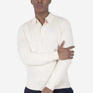 Sweater Tipo Polo  Crema H.L.