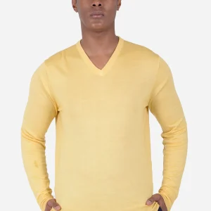 Sweater Cuello V Amarillo H.L.