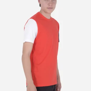 Camiseta Hombre Roja/Blanco H&B