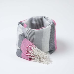 Pañuelo Liso Rayas Fucsia i-D