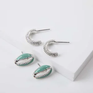 Set de Aros Linaria Plateados Humana