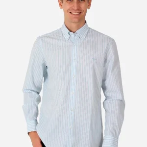 Camisa Para Hombre Color Blanca/Azul H&B