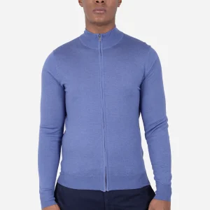 Sweater Cremallera Azul Claro H.L.