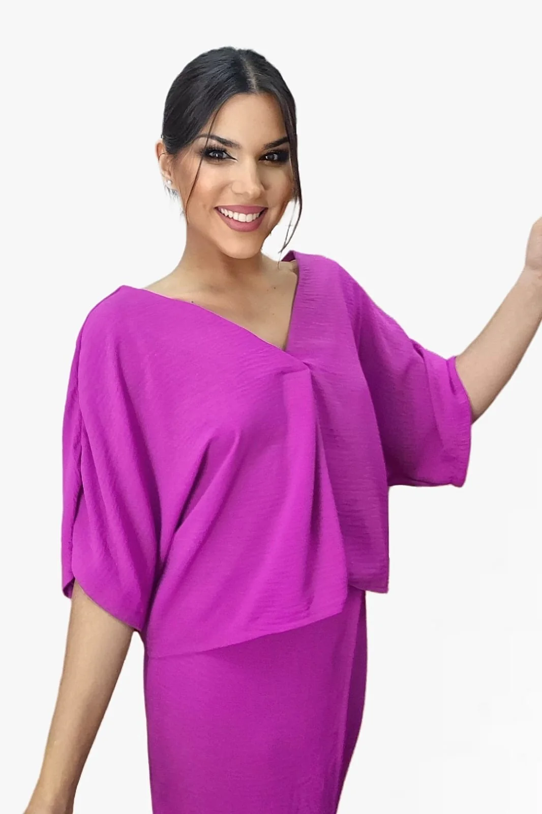 Camisa Escote Fluida Malva - Imagen 3