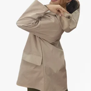 Trenca Capucha Bolsillos Beige