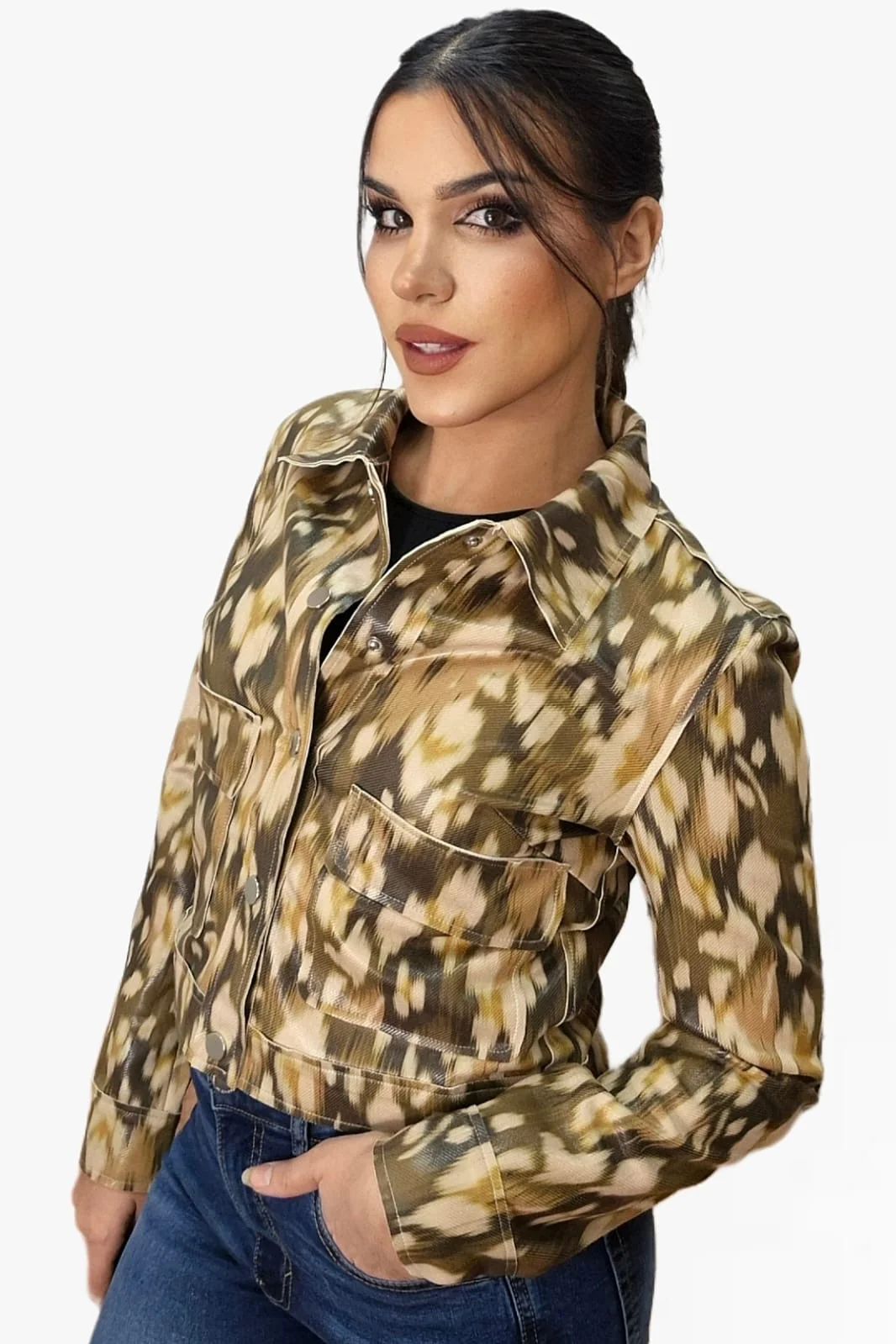 Chaqueta Print Oliva - Imagen 8