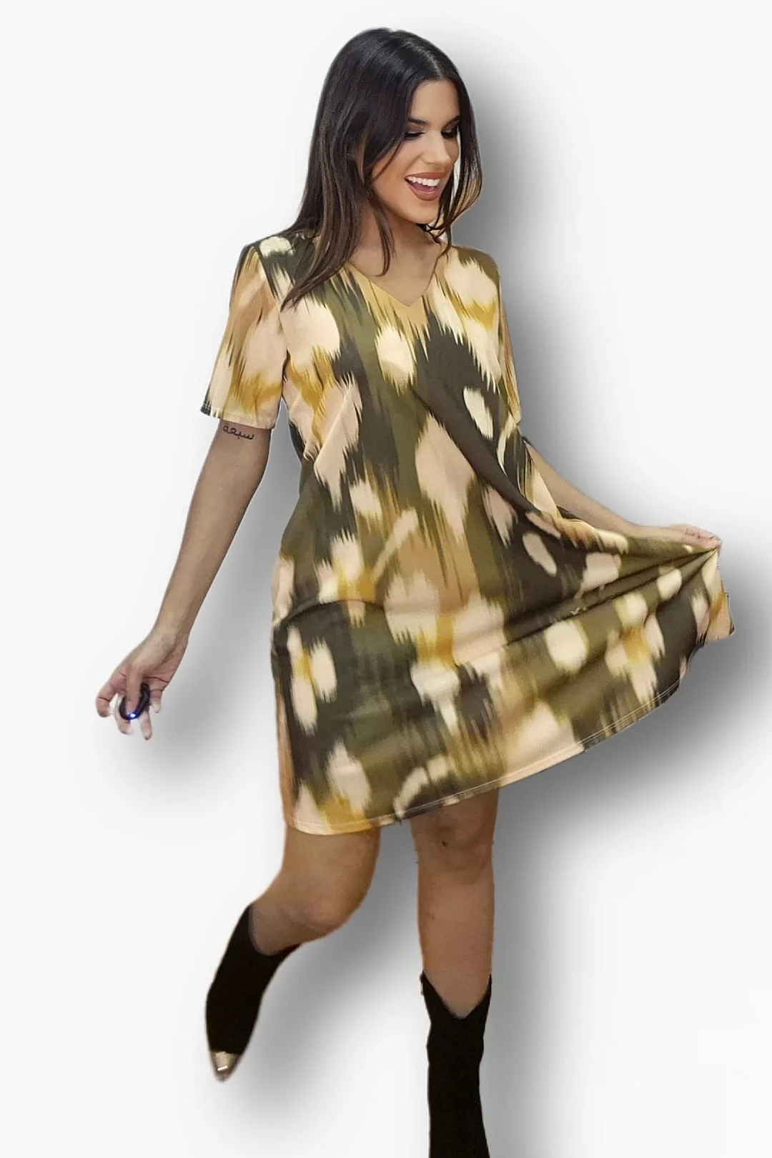 Vestido Print Oliva - Imagen 6