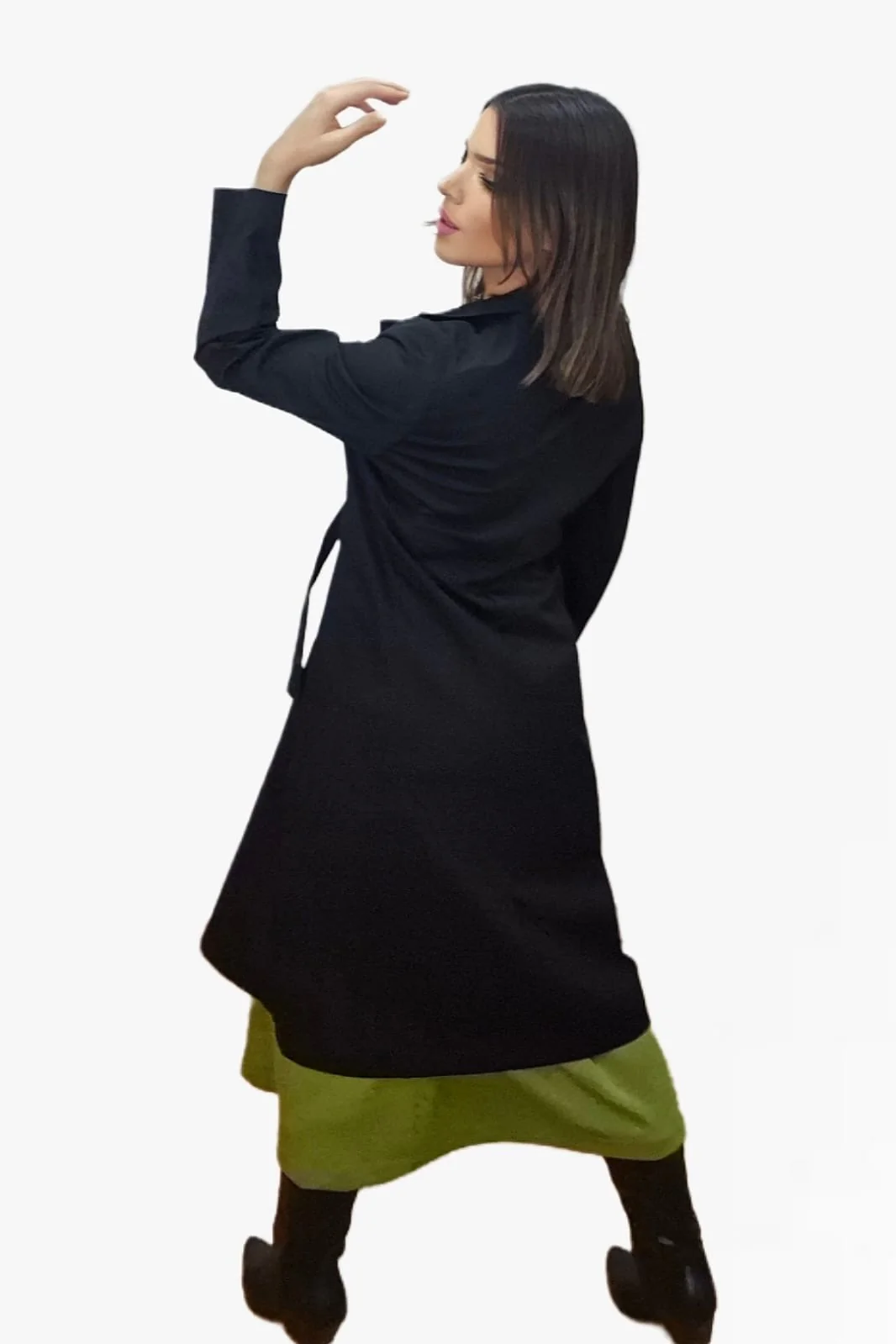 Gabardina Irregular Negra - Imagen 4