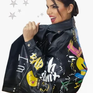 Biker Oversize Graffity Negra