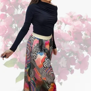 Falda Tul Lineas Negra