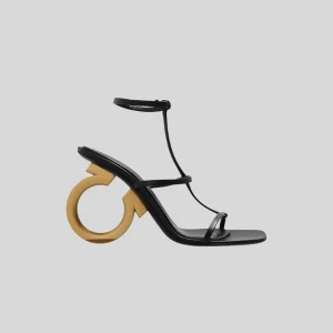 Tacón Aglalia En Piel Negra S.F