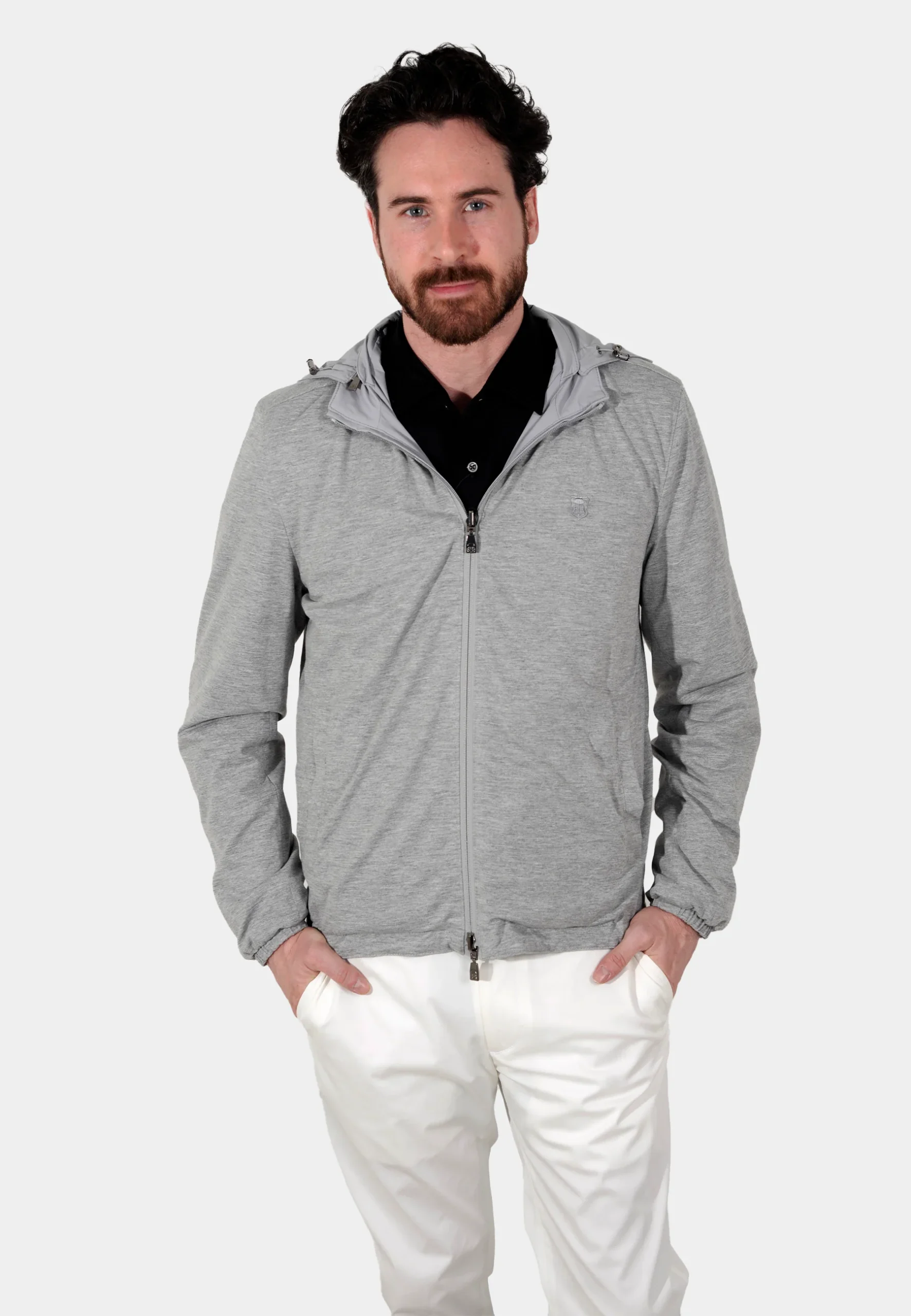 Chaqueta "Active" Half-Zip Gris C.
