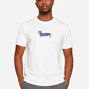 Camiseta Hombre Blanca Logotipo De Perro H&B