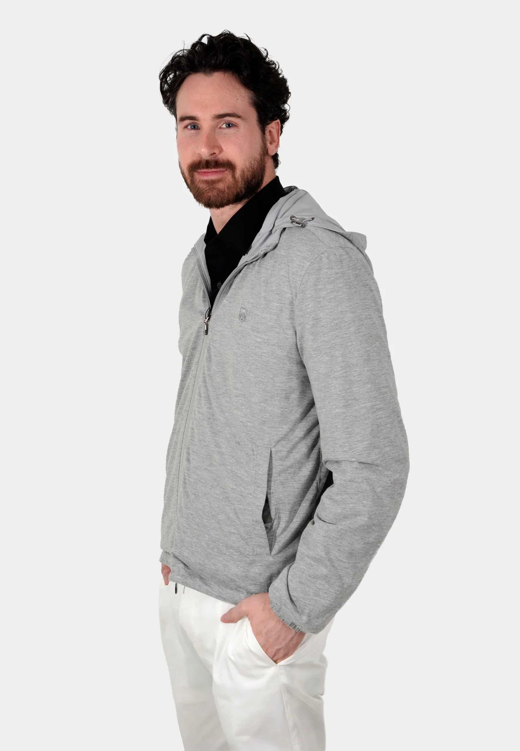 Chaqueta "Active" Half-Zip Gris C. - Imagen 3