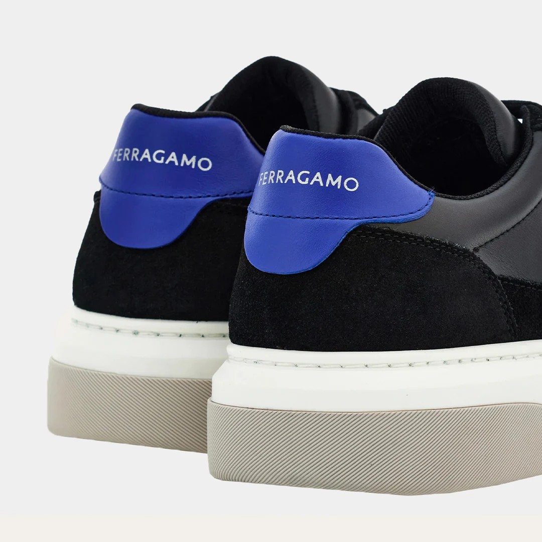 Tenis Cassina Gancini Outline Negro/Azul S.F. - Imagen 3