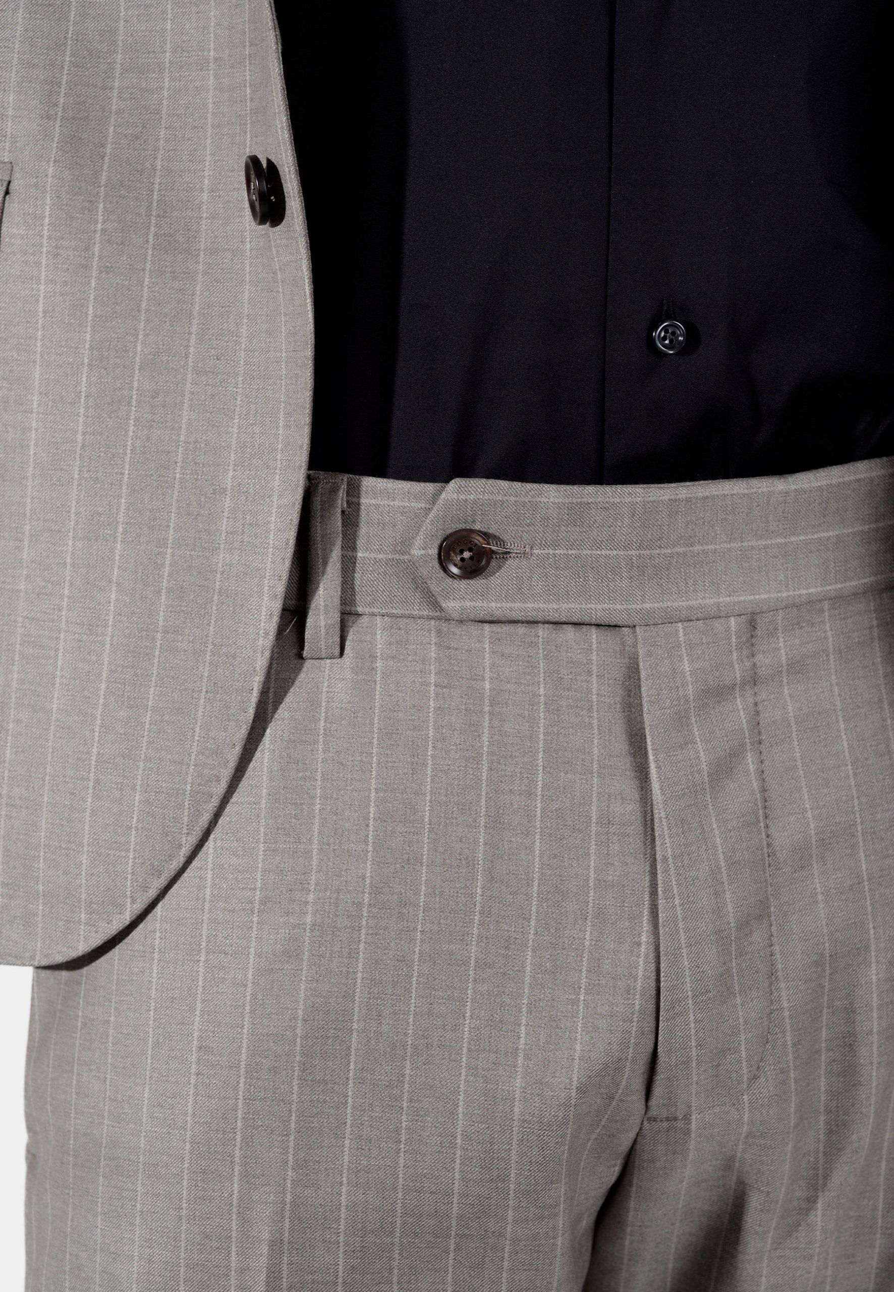 Traje de Hombre Café Rayas Lana B. - Imagen 7