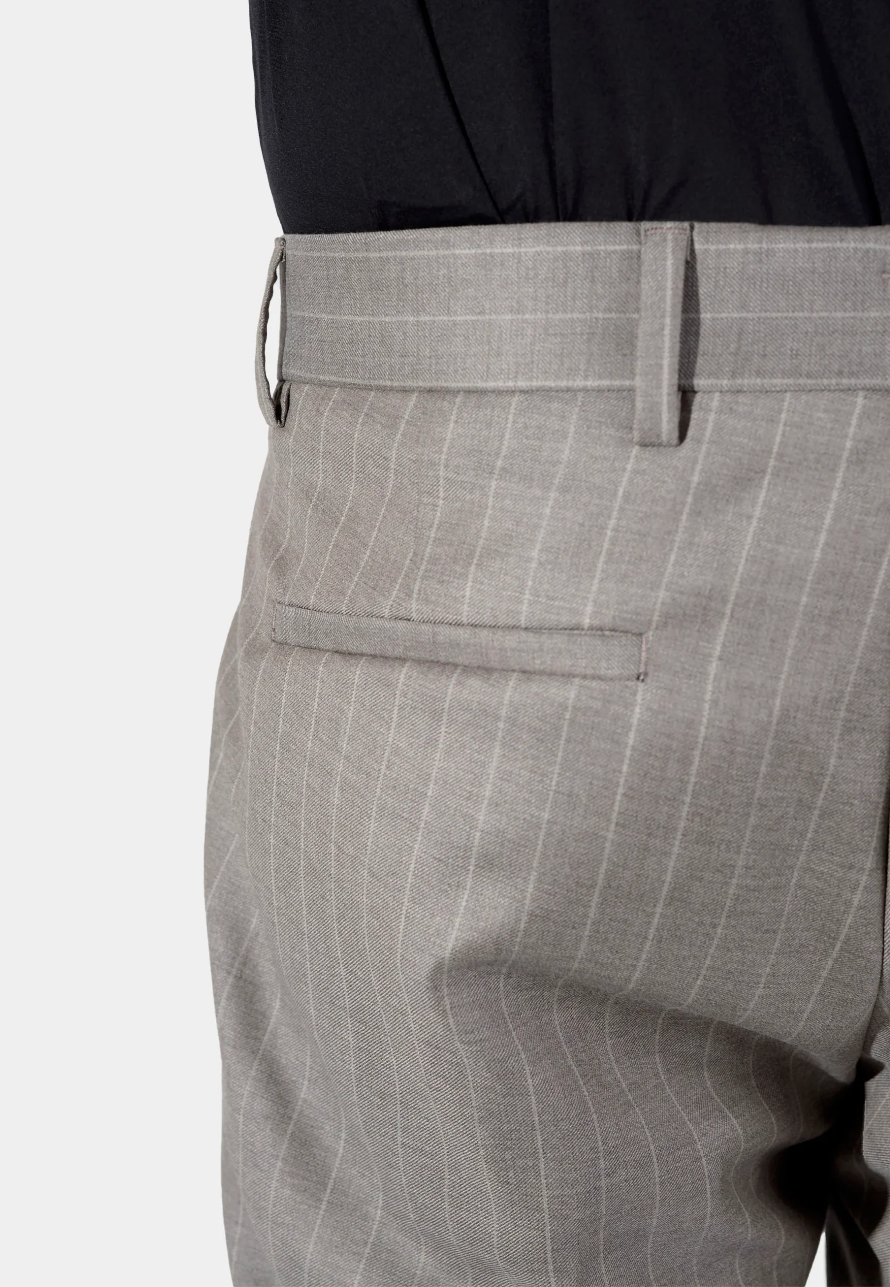 Traje de Hombre Café Rayas Lana B. - Imagen 8