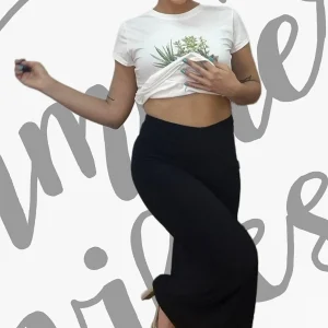 Pantalon Punto Fluido Negro