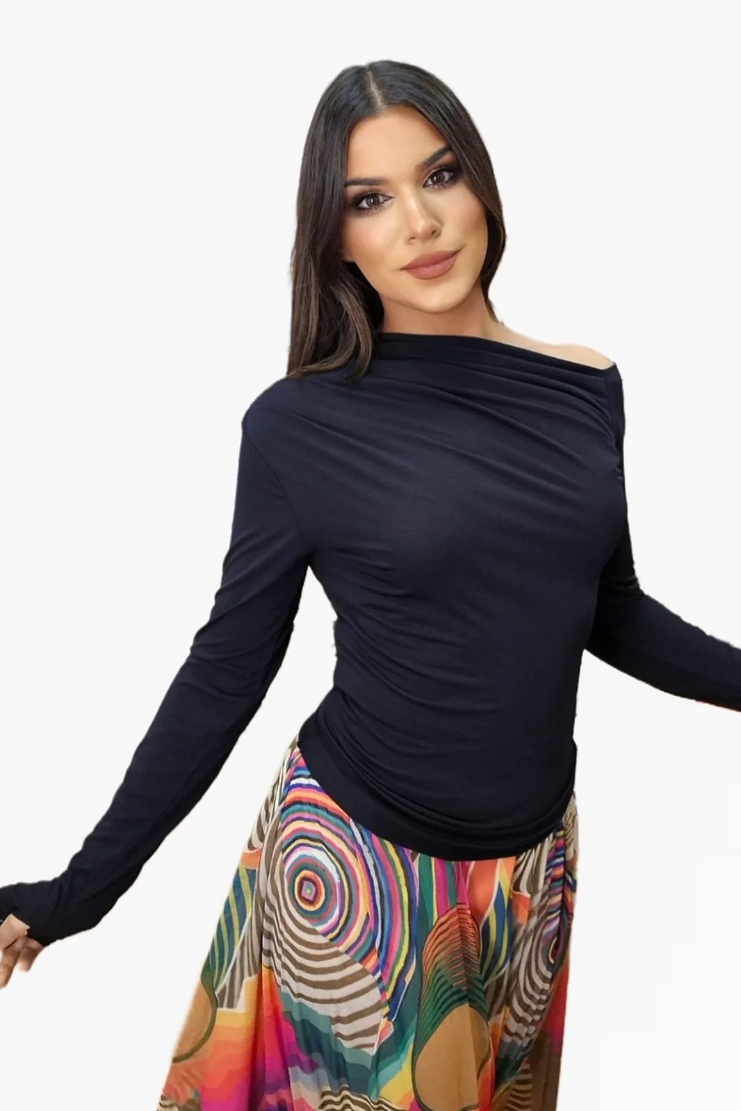 Camiseta Fluida Negra - Imagen 6