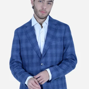 Sweater  Azul Cuadros H.L.