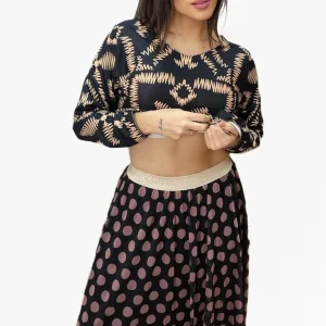 Falda Tul Topos Negra