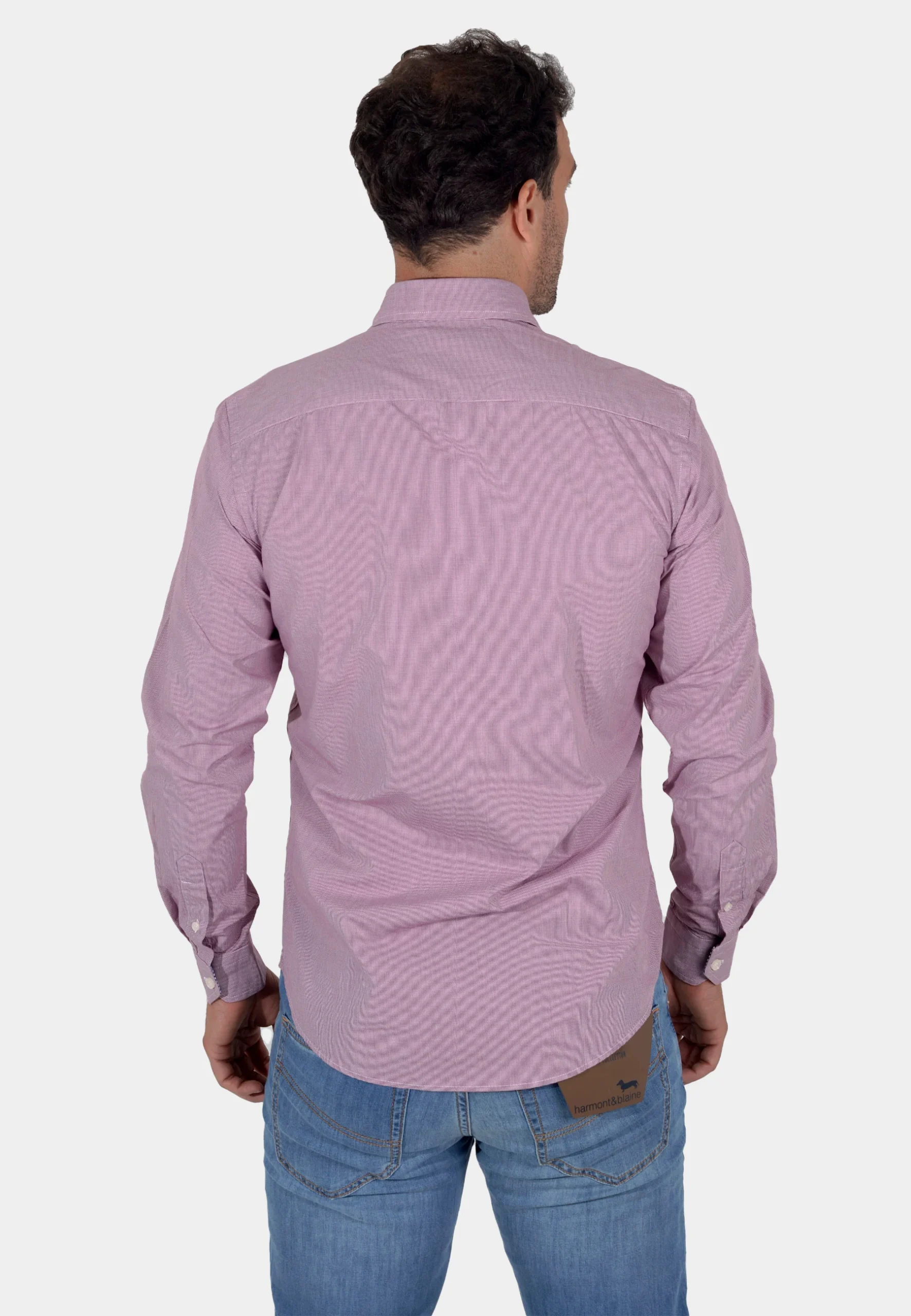 Camisa Hombre Rosado Pastel H&B - Imagen 3