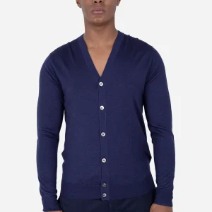 Sweater Azul Botones Blancos H.L.