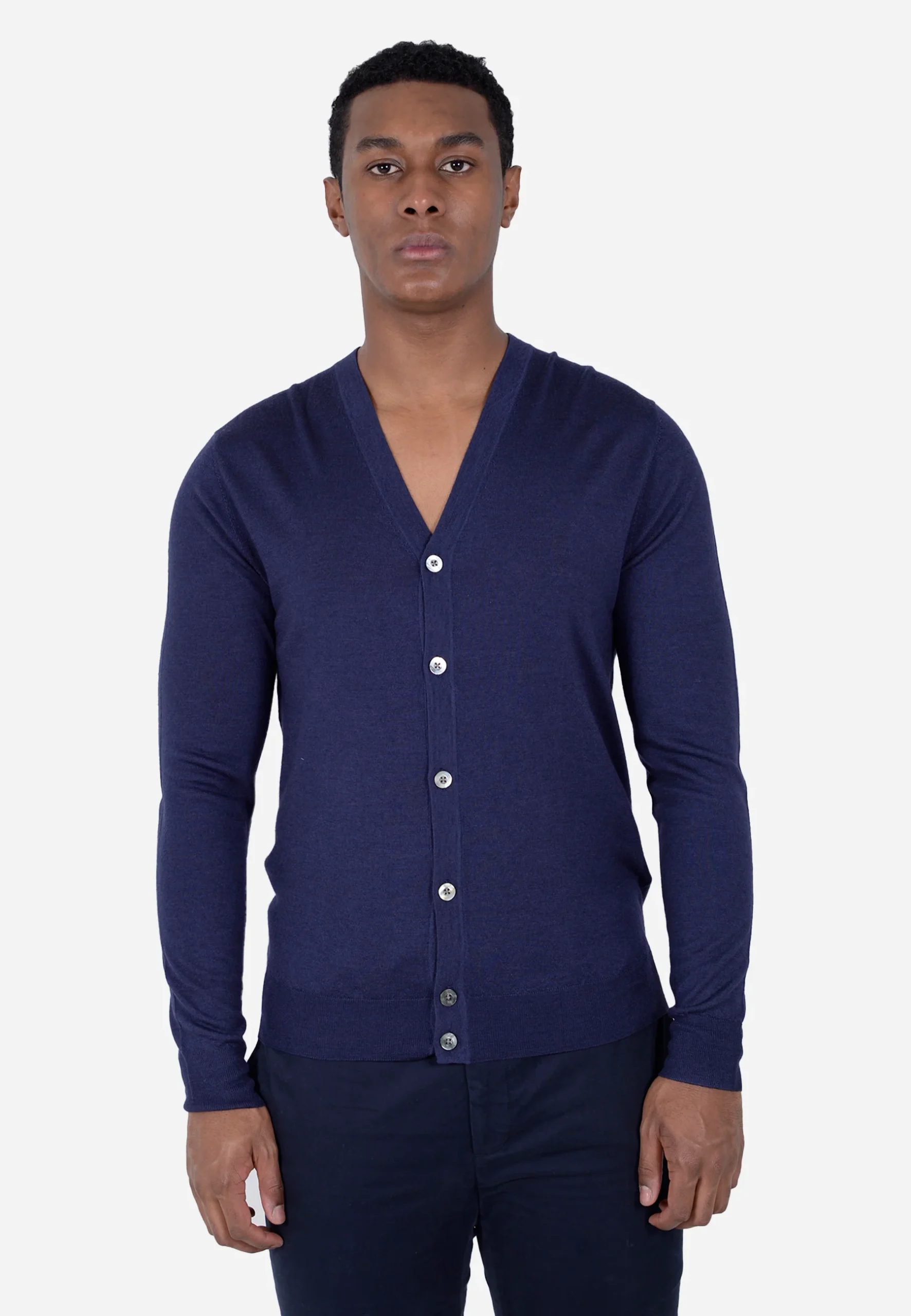 Sweater Azul Botones Blancos H.L.