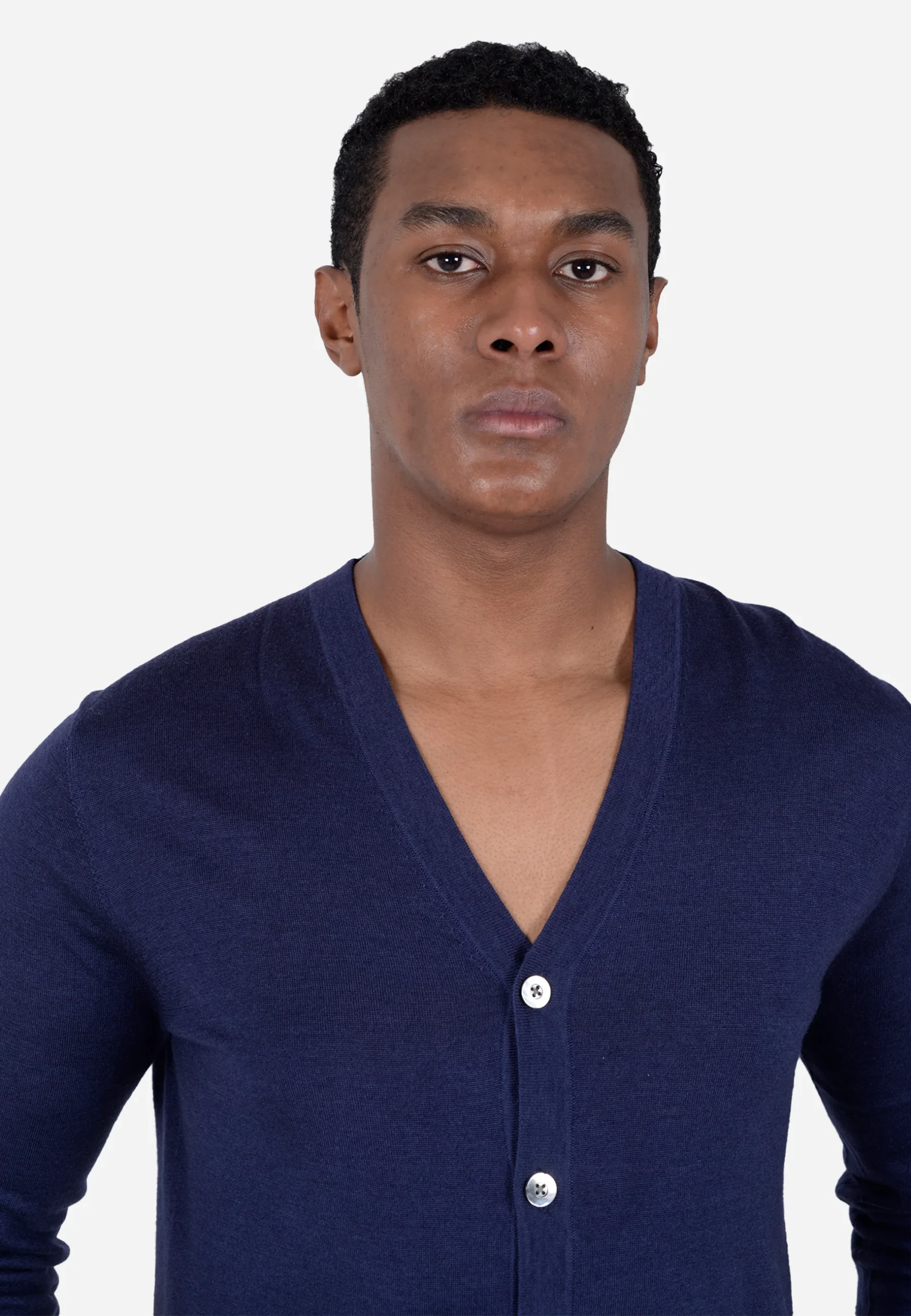 Sweater Azul Botones Blancos H.L. - Imagen 3