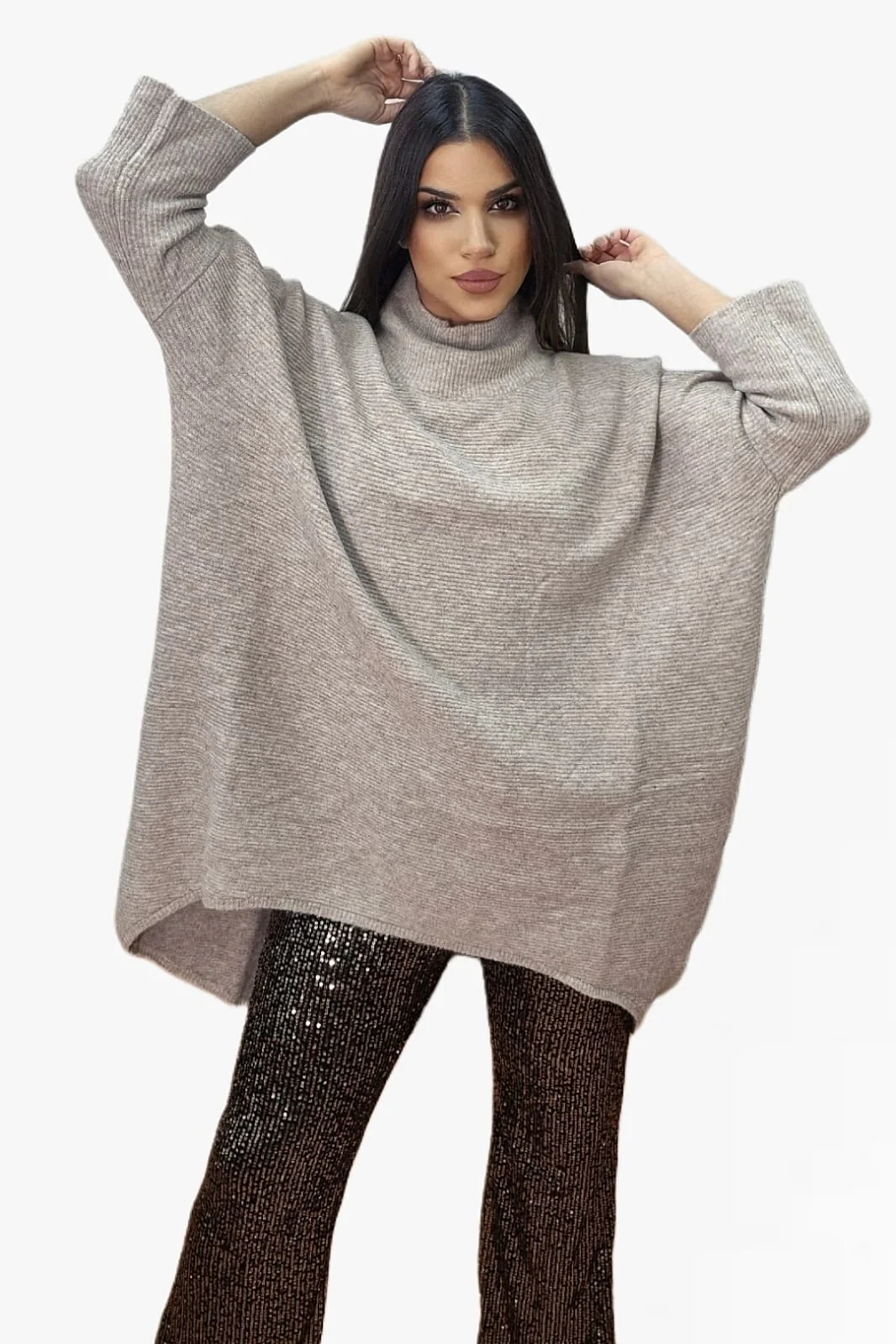 Jersey Largo Desigual Beige - Imagen 6