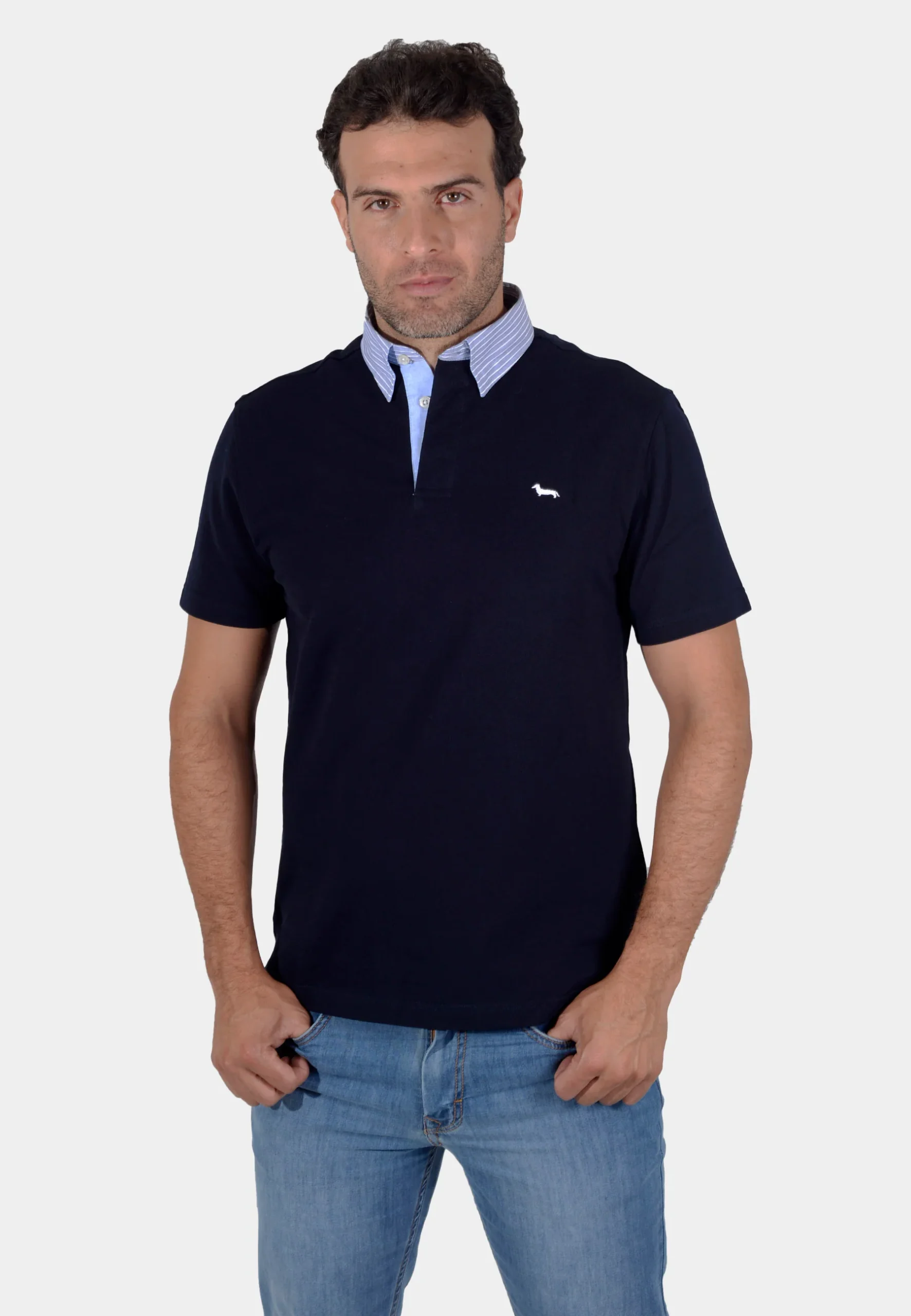 Camiseta Polo Hombre Azul rey H&B